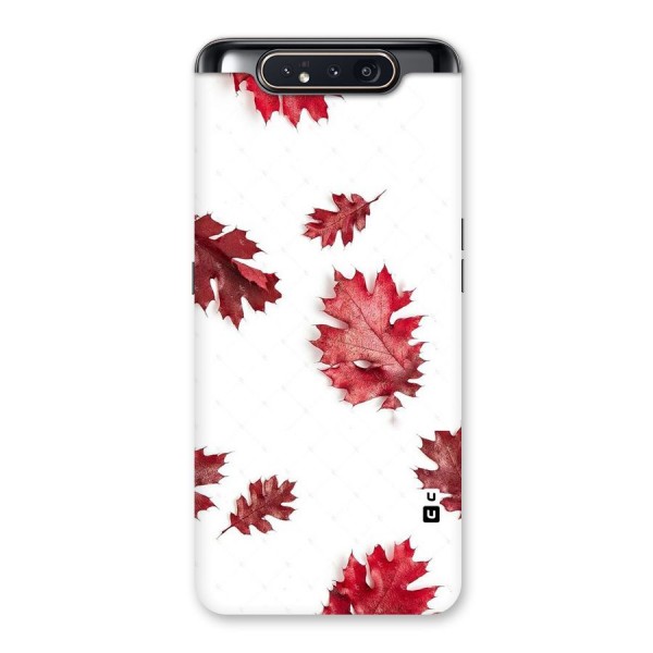 Red Appealing Autumn Leaves Back Case for Galaxy A80