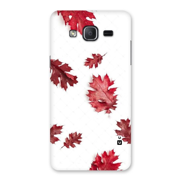 Red Appealing Autumn Leaves Back Case for Galaxy On7 Pro
