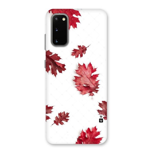 Red Appealing Autumn Leaves Back Case for Galaxy S20