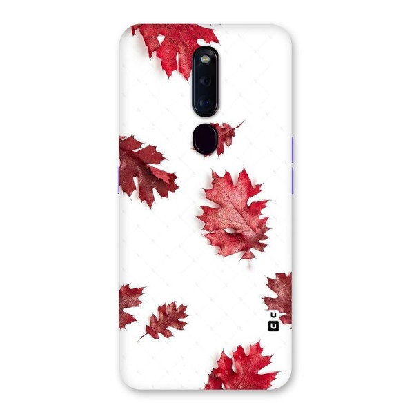 Red Appealing Autumn Leaves Back Case for Oppo F11 Pro