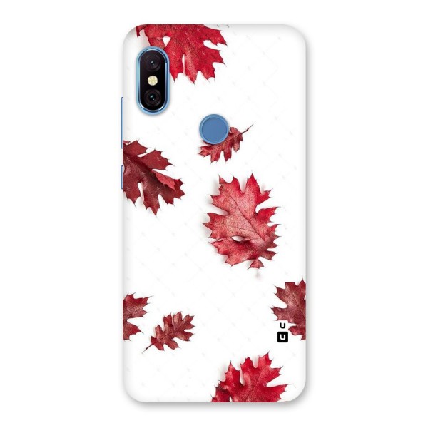 Red Appealing Autumn Leaves Back Case for Redmi Note 6 Pro