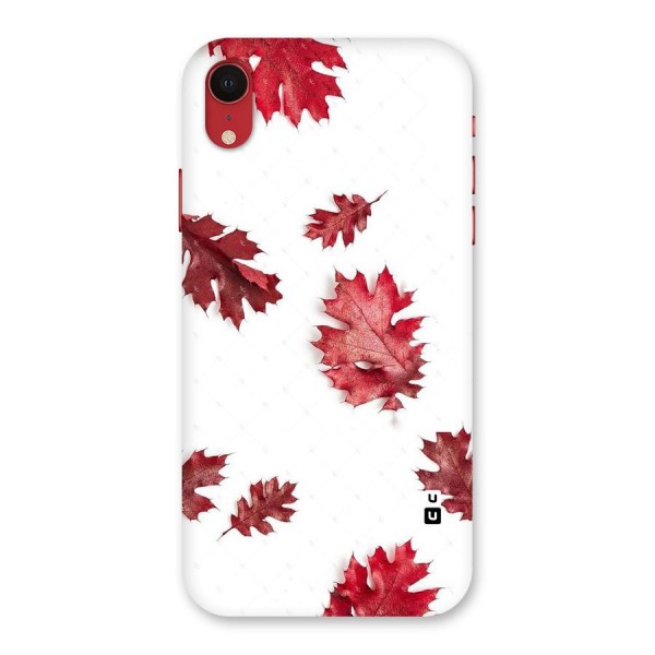 Red Appealing Autumn Leaves Back Case for iPhone XR