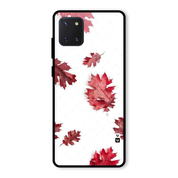 Red Appealing Autumn Leaves Glass Back Case for Galaxy Note 10 Lite