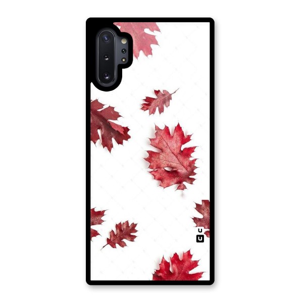 Red Appealing Autumn Leaves Glass Back Case for Galaxy Note 10 Plus