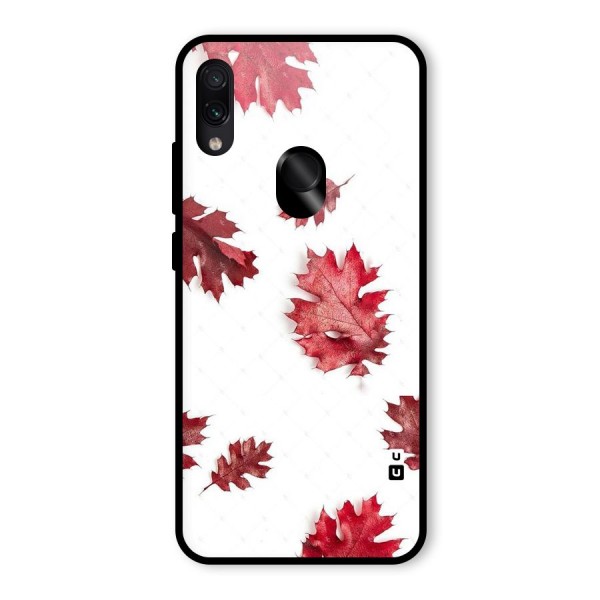 Red Appealing Autumn Leaves Glass Back Case for Redmi Note 7 Pro
