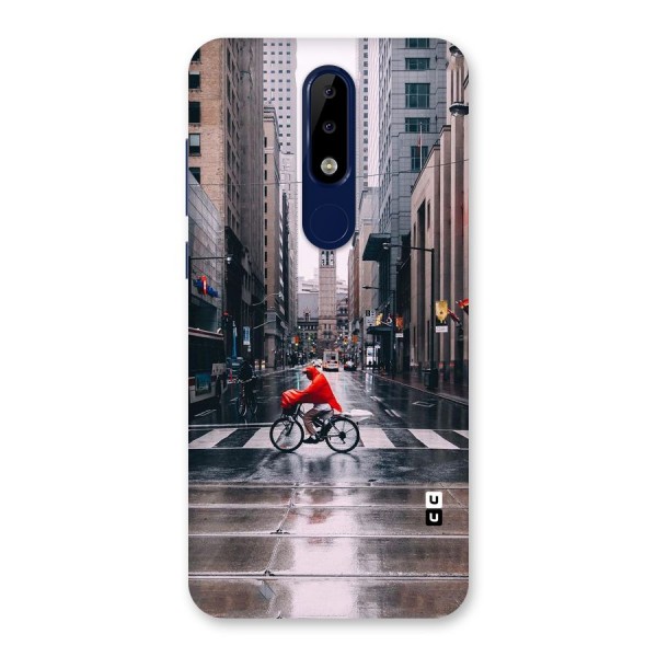 Red Bicycle Street Back Case for Nokia 5.1 Plus