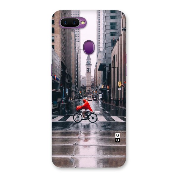 Red Bicycle Street Back Case for Oppo F9