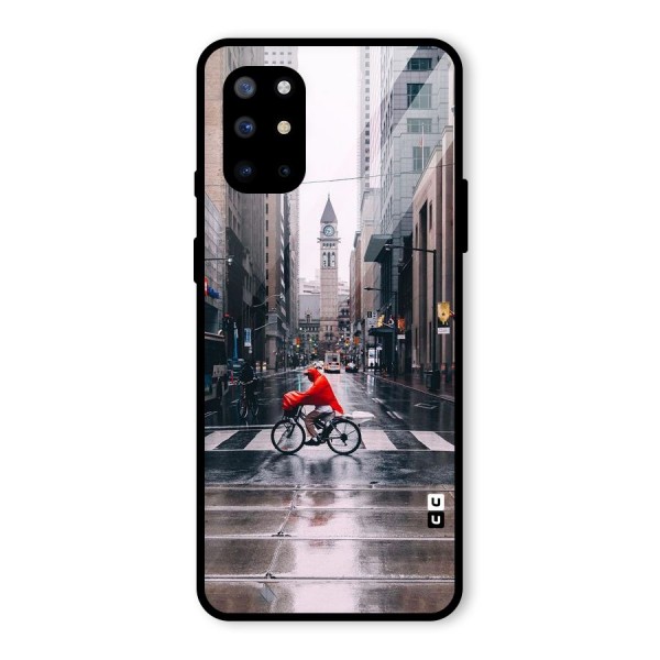 Red Bicycle Street Glass Back Case for OnePlus 8T