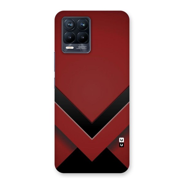 Red Black Fold Back Case for Realme 8 Pro