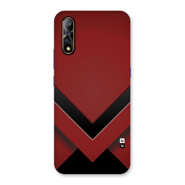 Red Black Fold Back Case for Vivo S1