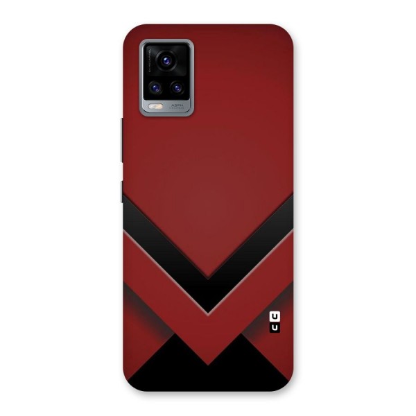 Red Black Fold Back Case for Vivo V20