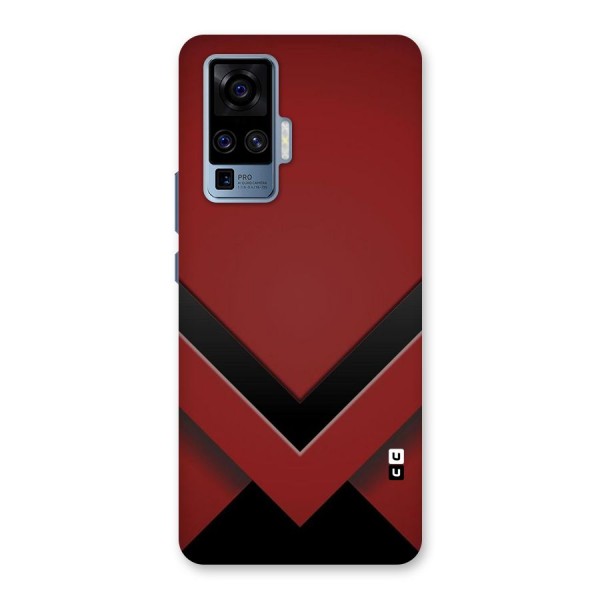 Red Black Fold Back Case for Vivo X50 Pro