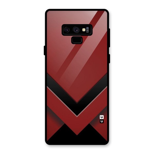 Red Black Fold Glass Back Case for Galaxy Note 9