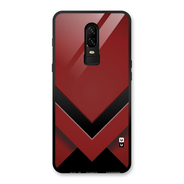Red Black Fold Glass Back Case for OnePlus 6