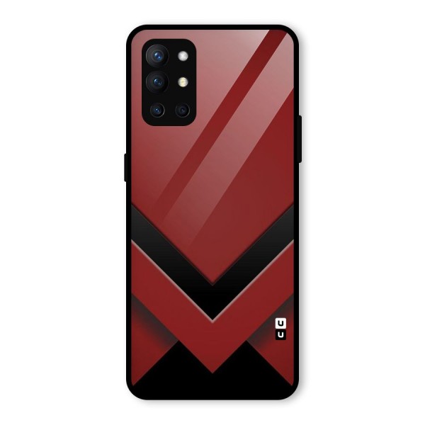 Red Black Fold Glass Back Case for OnePlus 9R