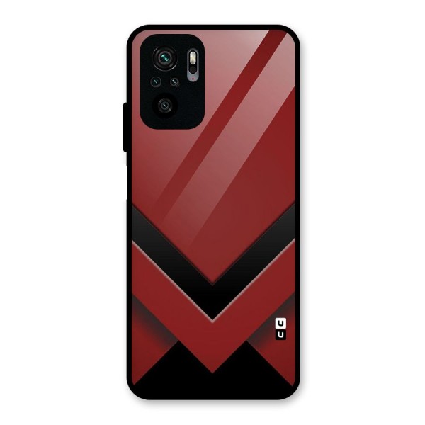 Red Black Fold Glass Back Case for Redmi Note 10