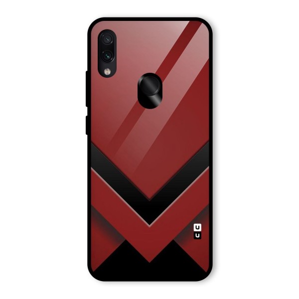 Red Black Fold Glass Back Case for Redmi Note 7