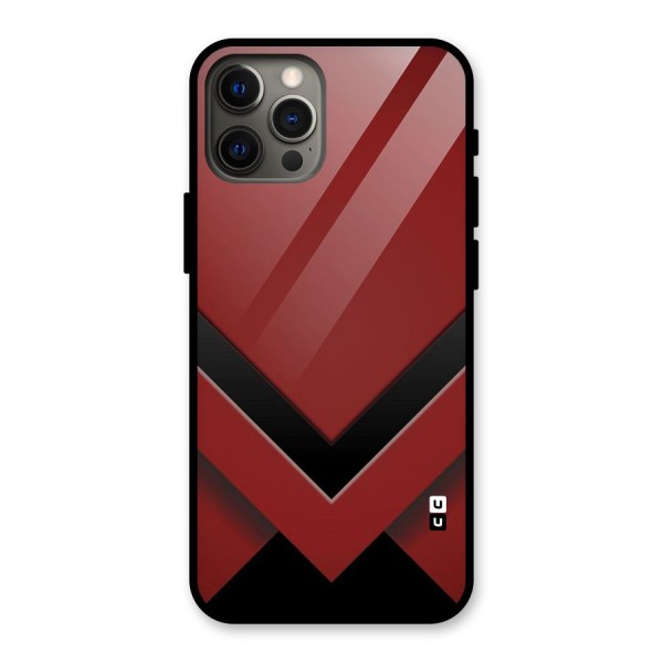 Red Black Fold Glass Back Case for iPhone 12 Pro Max