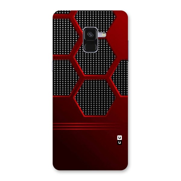 Red Black Hexagons Back Case for Galaxy A8 Plus
