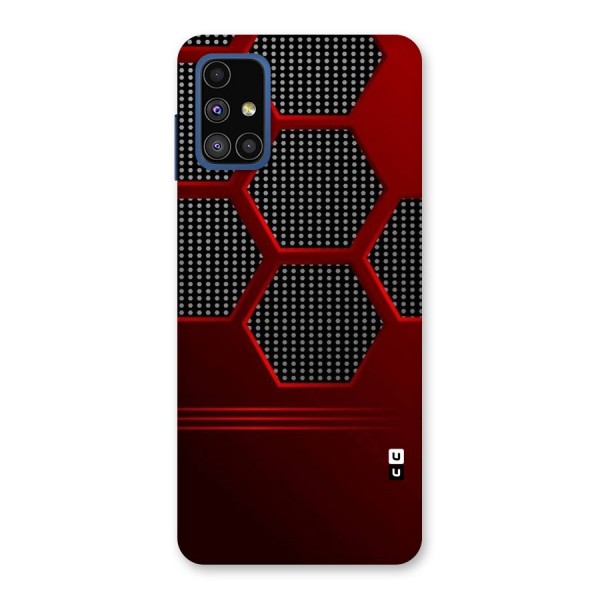 Red Black Hexagons Back Case for Galaxy M51
