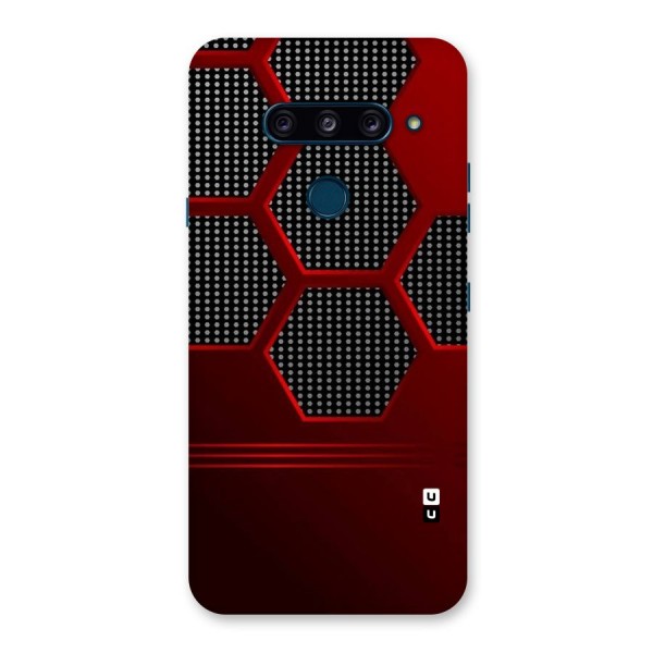 Red Black Hexagons Back Case for LG  V40 ThinQ
