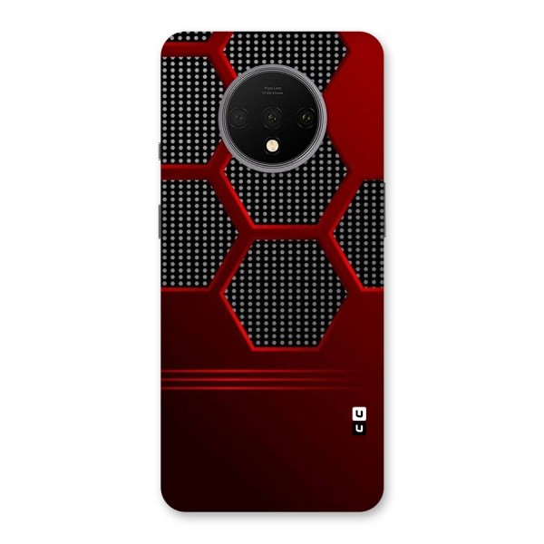 Red Black Hexagons Back Case for OnePlus 7T