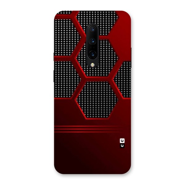 Red Black Hexagons Back Case for OnePlus 7 Pro