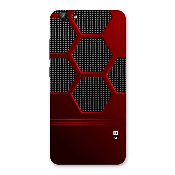 Red Black Hexagons Back Case for Vivo Y69
