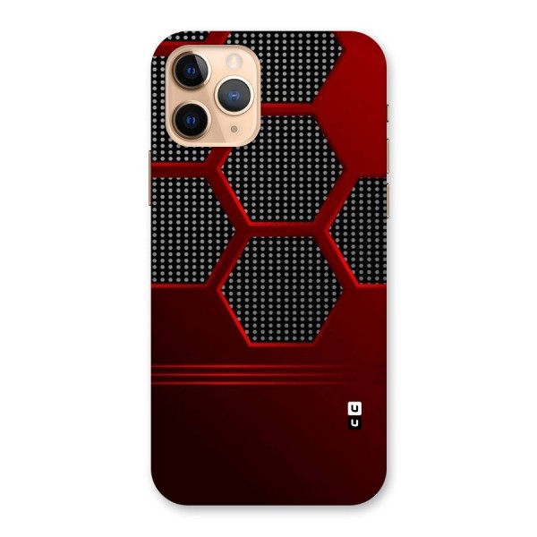 Red Black Hexagons Back Case for iPhone 11 Pro