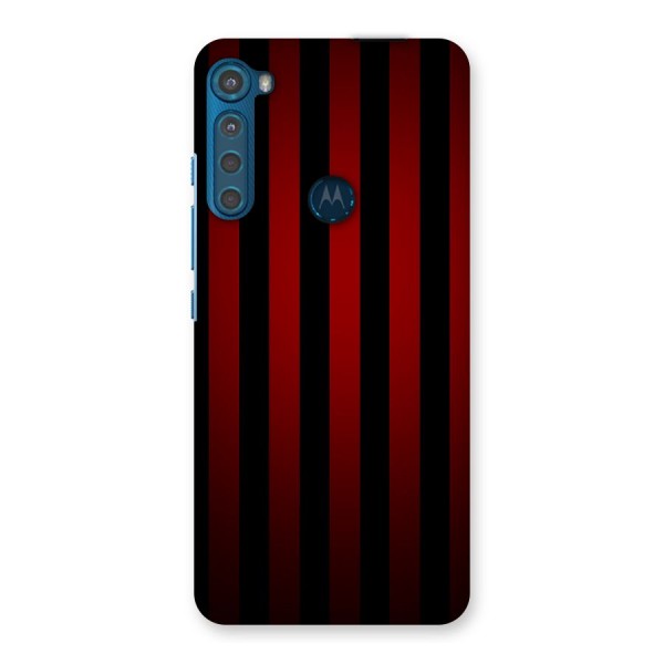 Red Black Stripes Back Case for Motorola One Fusion Plus