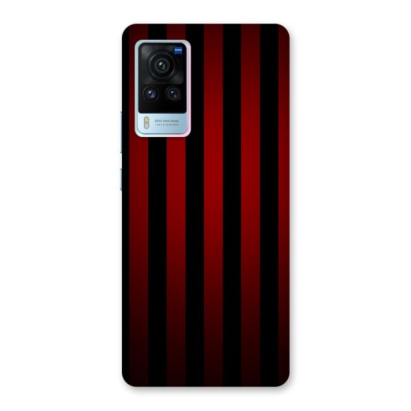 Red Black Stripes Back Case for Vivo X60 Pro