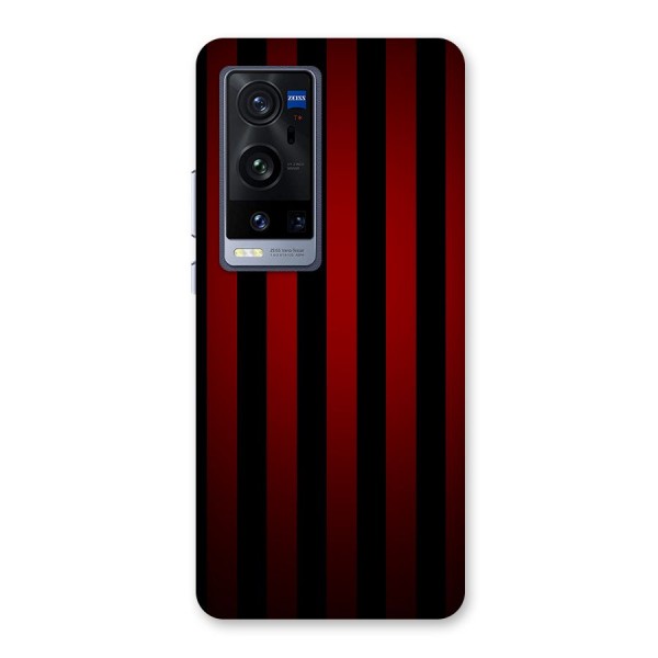 Red Black Stripes Back Case for Vivo X60 Pro Plus