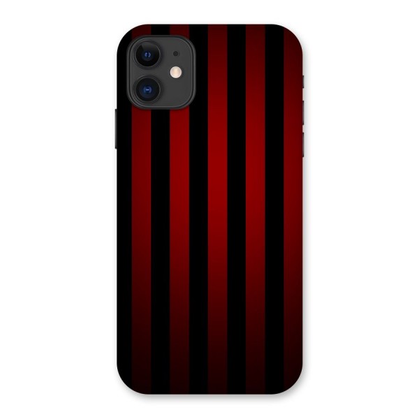 Red Black Stripes Back Case for iPhone 11