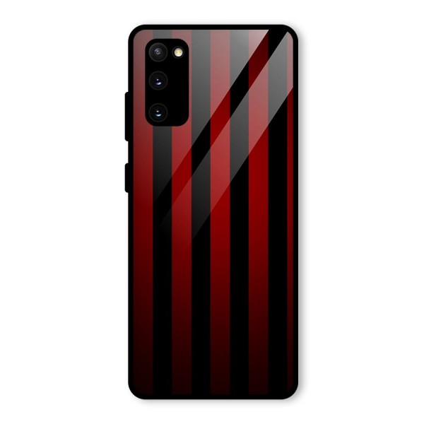 Red Black Stripes Glass Back Case for Galaxy S20 FE 5G