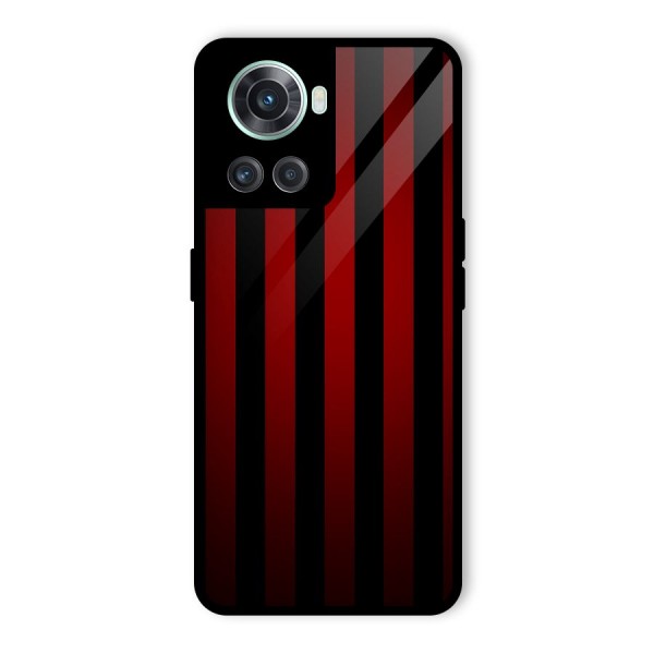 Red Black Stripes Glass Back Case for OnePlus 10R