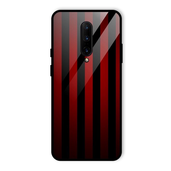 Red Black Stripes Glass Back Case for OnePlus 7 Pro