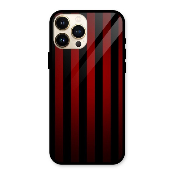 Red Black Stripes Glass Back Case for iPhone 13 Pro Max