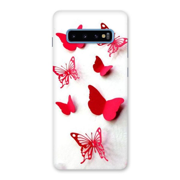 Red Butterflies Back Case for Galaxy S10 Plus