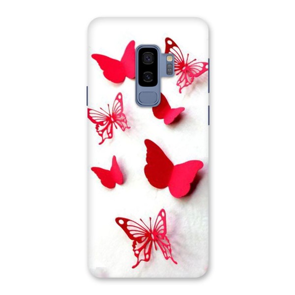 Red Butterflies Back Case for Galaxy S9 Plus