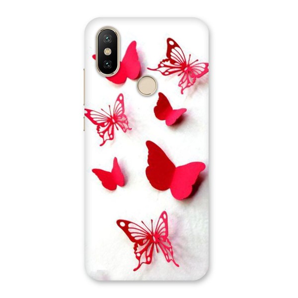 Red Butterflies Back Case for Mi A2