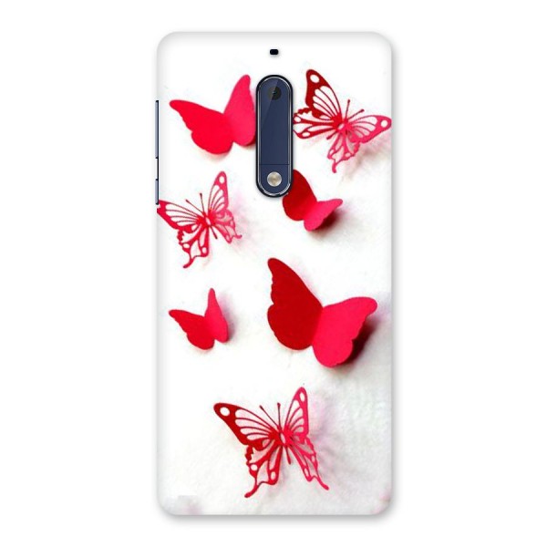 Red Butterflies Back Case for Nokia 5