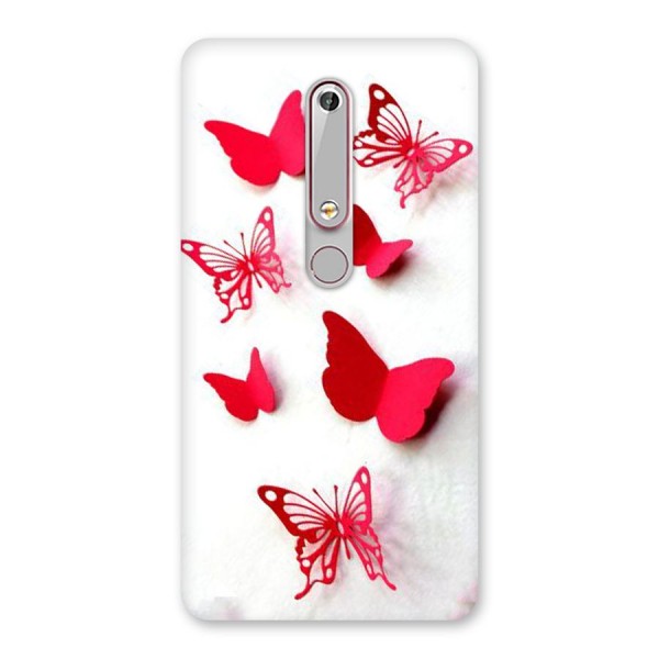 Red Butterflies Back Case for Nokia 6.1