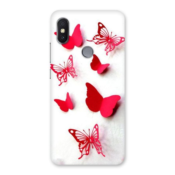 Red Butterflies Back Case for Redmi Y2