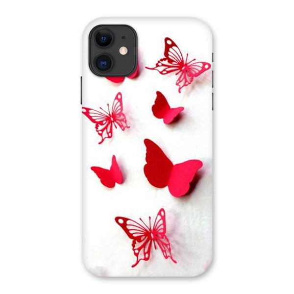 Red Butterflies Back Case for iPhone 11