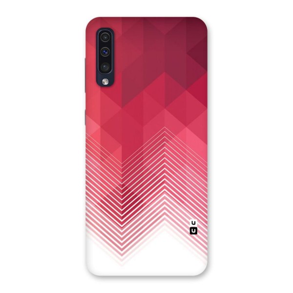 Red Chevron Abstract Back Case for Galaxy A50