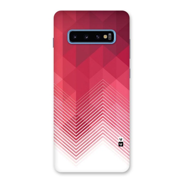 Red Chevron Abstract Back Case for Galaxy S10 Plus