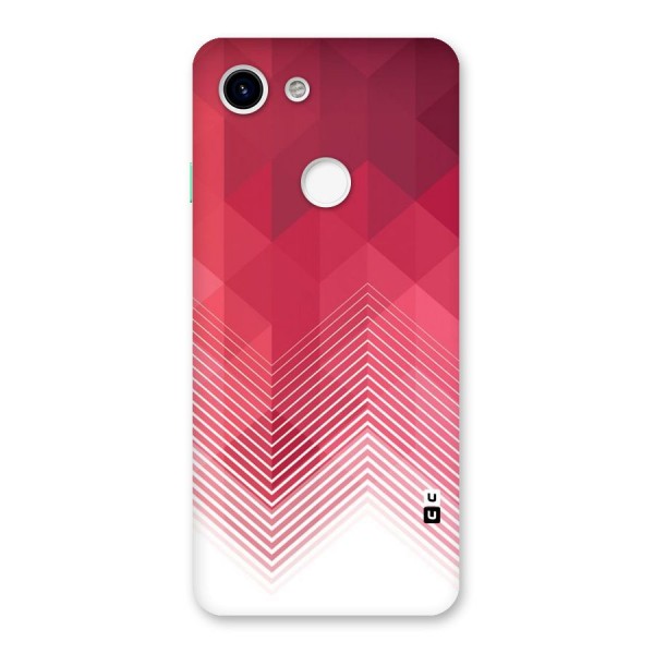 Red Chevron Abstract Back Case for Google Pixel 3