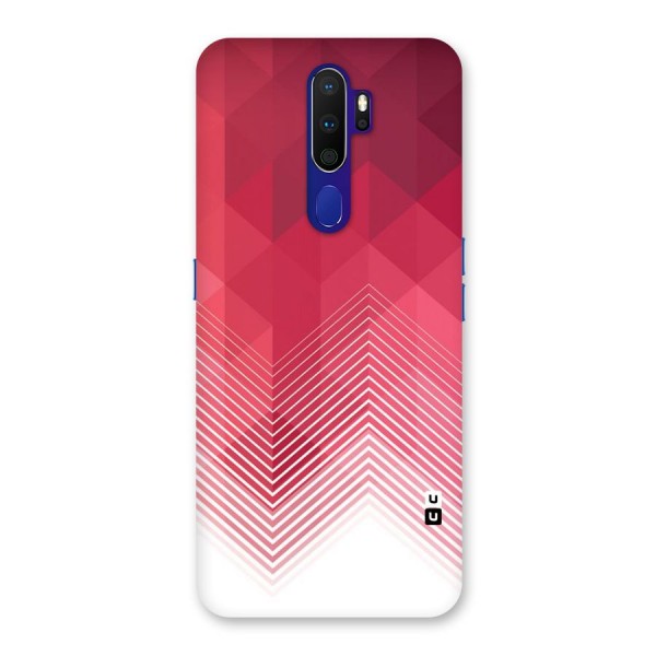 Red Chevron Abstract Back Case for Oppo A9 (2020)
