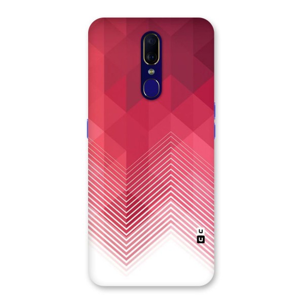 Red Chevron Abstract Back Case for Oppo F11