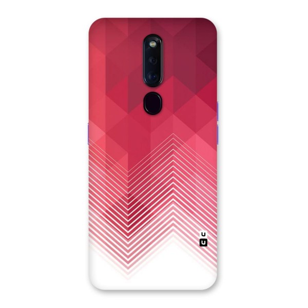 Red Chevron Abstract Back Case for Oppo F11 Pro
